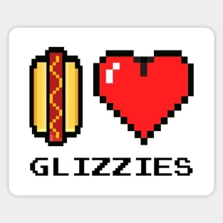 i heart glizzies Sticker